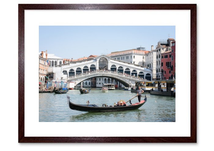 Venice Canale Grande Rialto Bridge Italy Gondolas 